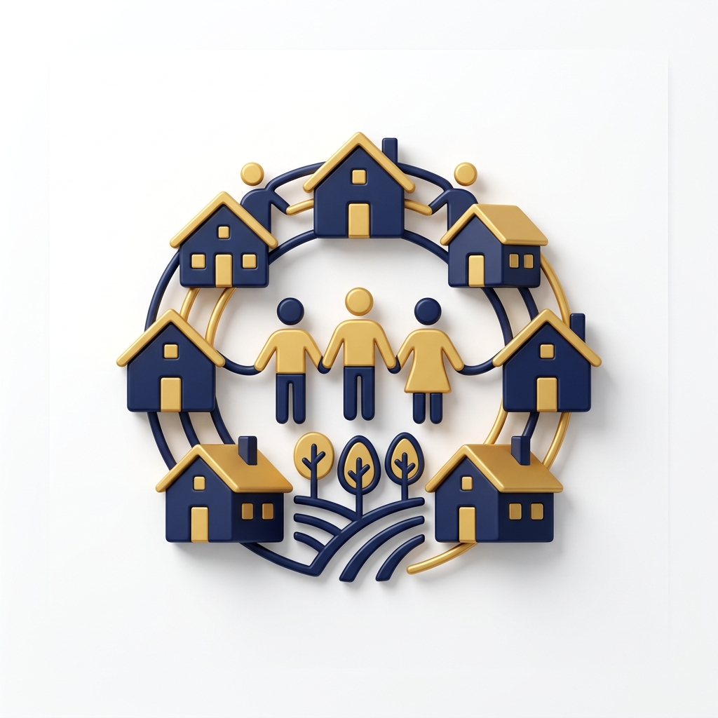 A connected village community
